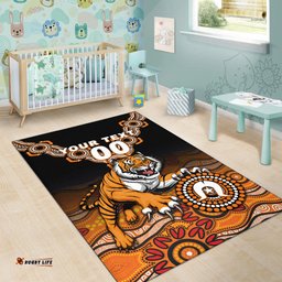 Custom Personalised Tigers Rugby NAIDOC Aboriginal Area Rug