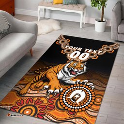 Custom Personalised Tigers Rugby NAIDOC Aboriginal Area Rug