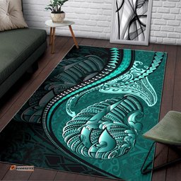 Fish Hook Area Rug Manta Polynesian Turquoise