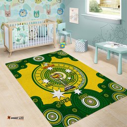 Australia Cricket Area Rug World Cup 6th Champions Trophy National Color