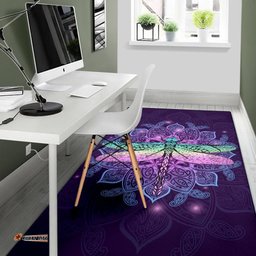 Maori Mandala Dragonfly Area Rug