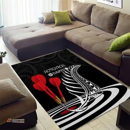 New Zealand Darts Area Rug Aotearoa Maori Fern Bring It On