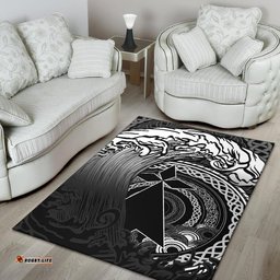 Brittany Area Rug Sea Waves And Celtic Circle