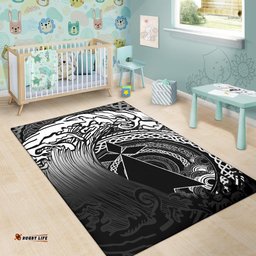 Brittany Area Rug Sea Waves And Celtic Circle
