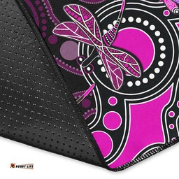 Aboriginal Dragonfly Area Rug Pink Style 03