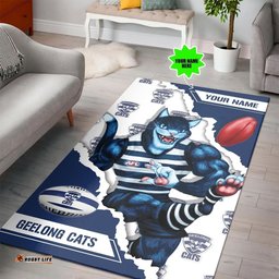 Personalized Custom THY Geelong Football Club AFL Mascot Edition Rug