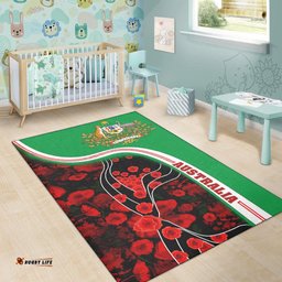 Vibe Hoodie Aboriginal Rug ANZAC Day Poppy Flower Australia Coat Of Arm RLT20