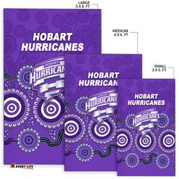 Hobart Hurricanes Aboriginal Cricket Area Rug