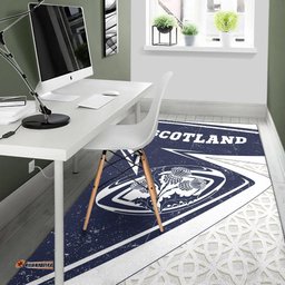 Scotland Rugby Area Rug Celtic Scottish Rugby Ball Thistle Ver
