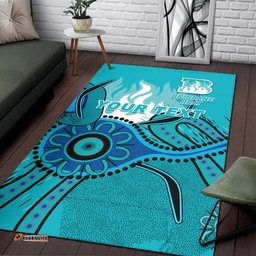 Custom Personalised Brisbane Heat Aboriginal Cricket Area Rug