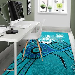 Custom Personalised Brisbane Heat Aboriginal Cricket Area Rug