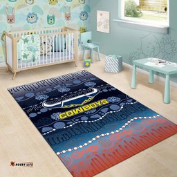 Cowboys Rugby Area Rug Version