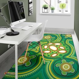 Aboriginal Area Rug Indegenous Dot Painting Art 05