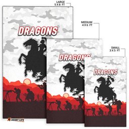 St. George Illawarra Dragons ANZAC Area Rug Simple Style White