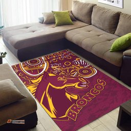 Broncos Rugby Area Rug Custom Super Indigenous Broncos Area Rug