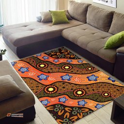 Vibe Hoodie Aboriginal Area Rug Indigenous dot art Turtle dreaming RLT20