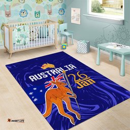 Proud To Be Australia Day Area Rug Kangaroo with Flag Color