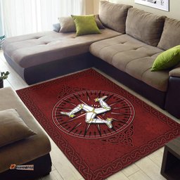 Isle Of Man Celtic Area Rug Celtic Compass With Manx Triskelion