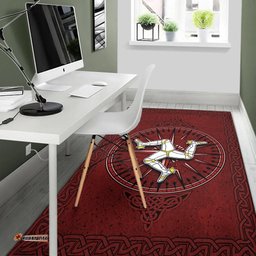 Isle Of Man Celtic Area Rug Celtic Compass With Manx Triskelion
