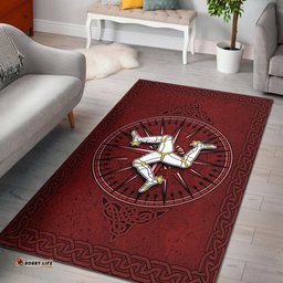 Isle Of Man Celtic Area Rug Celtic Compass With Manx Triskelion