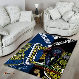 Panthers And Cowboys Rugby Area Rug Aboriginal Version