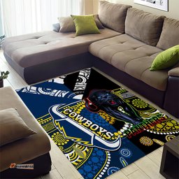 Panthers And Cowboys Rugby Area Rug Aboriginal Version
