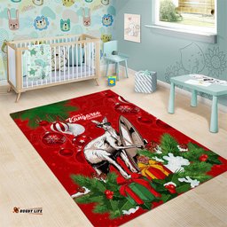 Kangaroo Lover Area Rug Australia Merry Christmas Aboriginal