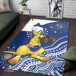 australia area rug boxing kangaroo indigenous national color art tee aussie