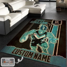 Personalized Port Adelaide Football Club Rug Mascot Afl Rug