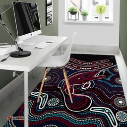 Fishing Aboriginal Area Rug No.4