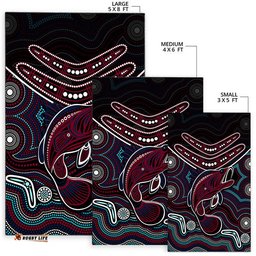 Fishing Aboriginal Area Rug No.4