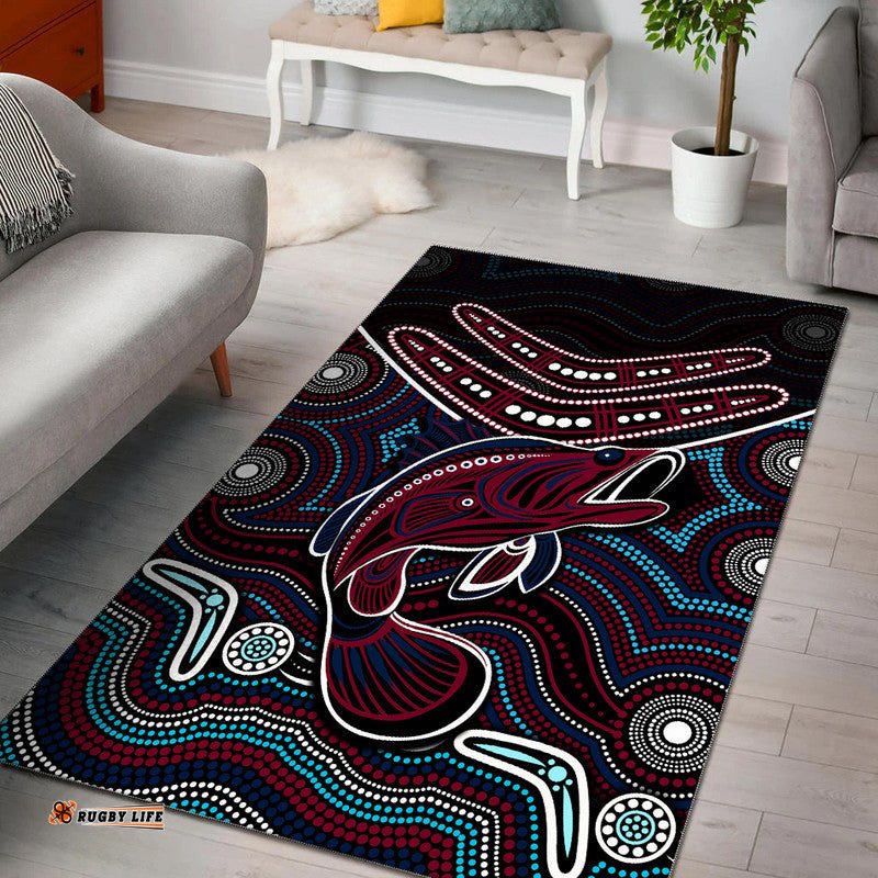 Fishing Aboriginal Area Rug No.4