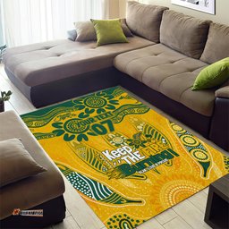 Custom Socceroos NAIDOC Week 2024 Area Rug Indigenous Burning Fire National Colors