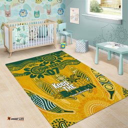Custom Socceroos NAIDOC Week 2024 Area Rug Indigenous Burning Fire National Colors