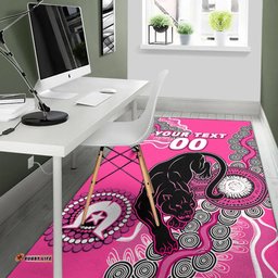 Custom Personalised Panthers Rugby NAIDOC Aboriginal Area Rug