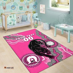 Custom Personalised Panthers Rugby NAIDOC Aboriginal Area Rug