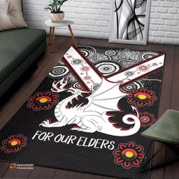 Australia Illawarra and St George Naidoc Area Rug Custom For Our Elders Boomerangs Area Rug