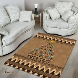 Personalised Wombat Christmas Tree Area Rug Australia Merry Xmas Simple Style