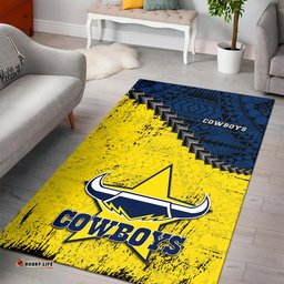 north queensland cowboys area rugs grunge polynesian tattoo nrl tee aussie