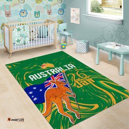 Proud To Be Australia Day Area Rug Kangaroo with National Color