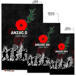 Anzac Day Area Rug Rosemary In Heart