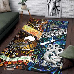 australia aboriginal inspired area rug aotearoa and australia indigenous culture area rug tee aussie
