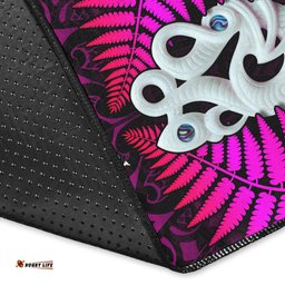 Aotearoa Fern Area Rug New Zealand Hei Tiki Purple Style