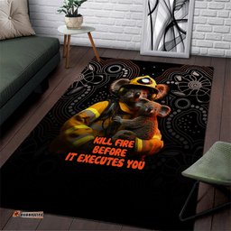Paws For Australia Area Rug Bushfire Awareness Indigenous Aboriginal