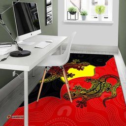 Aboriginal Flag Mix Lizard Area Rug