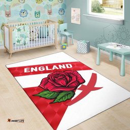 England Rugby Area Rug Sporty Style