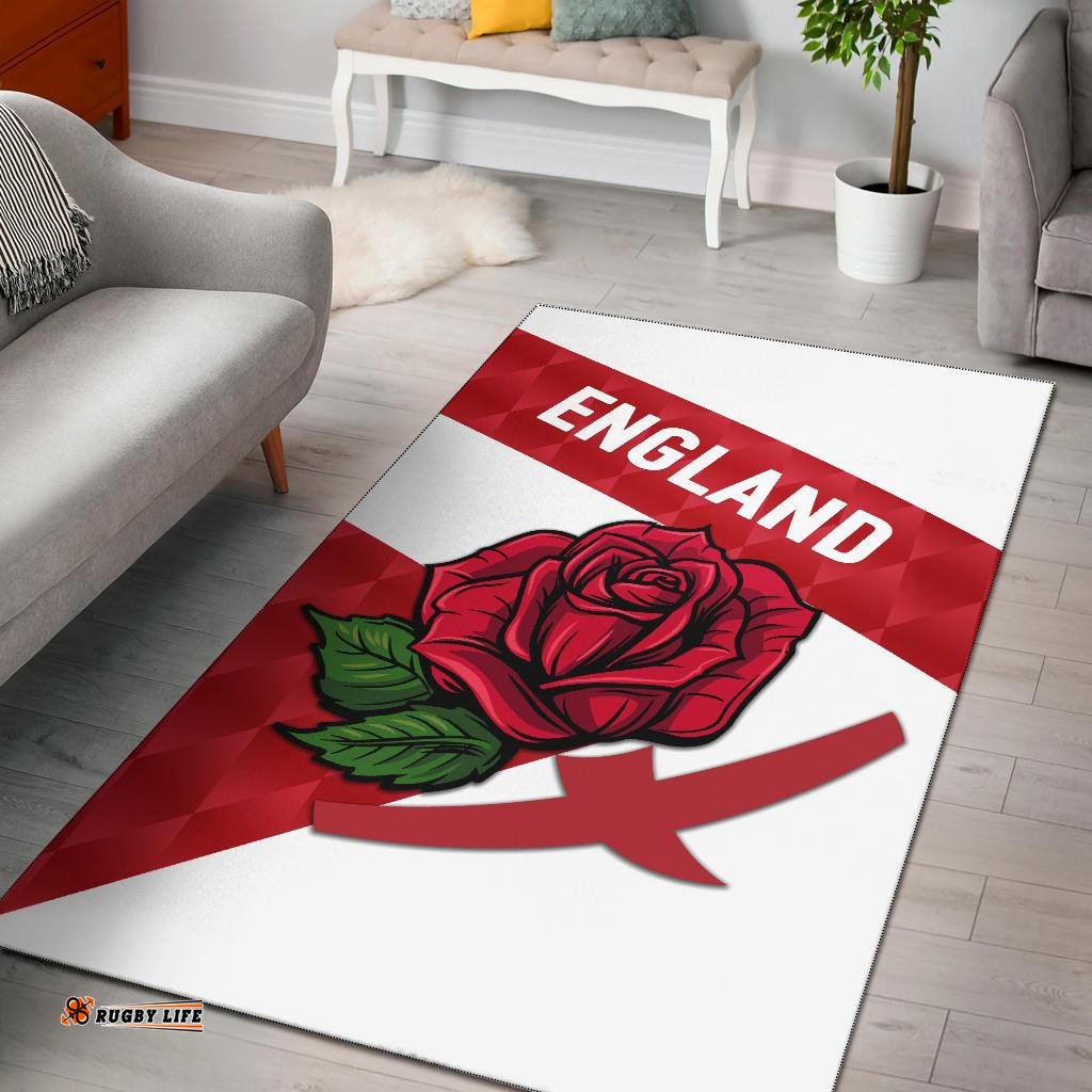 England Rugby Area Rug Sporty Style