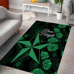 Stars Cricket Never Forget Custom Area Rug ANZAC Day with Poppy Aboriginal