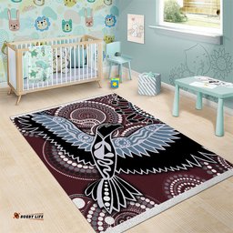 aboriginal pattern bird area rug ts04 tee aussie