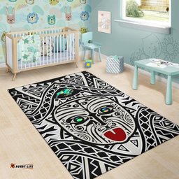 Integrity Maori Ta Moko Area Rug Kiwi and Paua